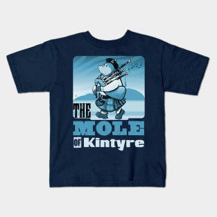 Bagpipe Playing Mole Of Kintyre Pipe Band Kids T-Shirt